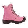 Pink womens steel toe work boots S558