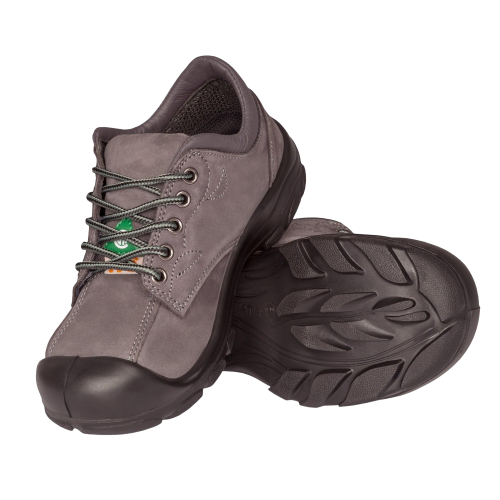 Grey women steel toe safety work shoes S555
