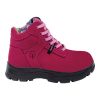 Raspberry women's steel toe work boots