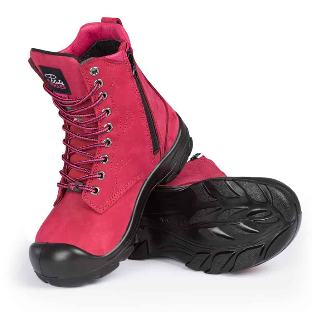 Fheaven Work Boots for Women Wedge Steel Toe Waterproof Safety Working Shoes Platform Sneakers 