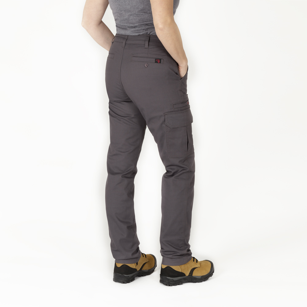 Women's Cargo Trousers Work Wear Combat Safety Cargo 6 Pocket Full Pants  Black S 