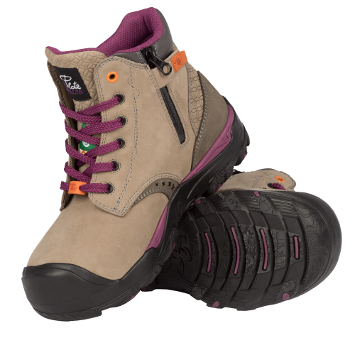 women ankle steel toe safety work boots women grey pf646