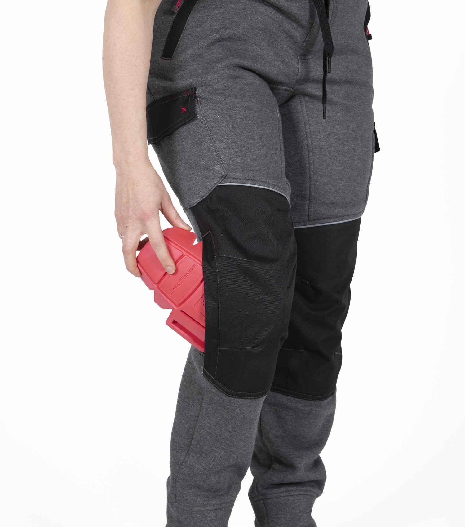 fleece work pants color grey pf847 pad insertion view