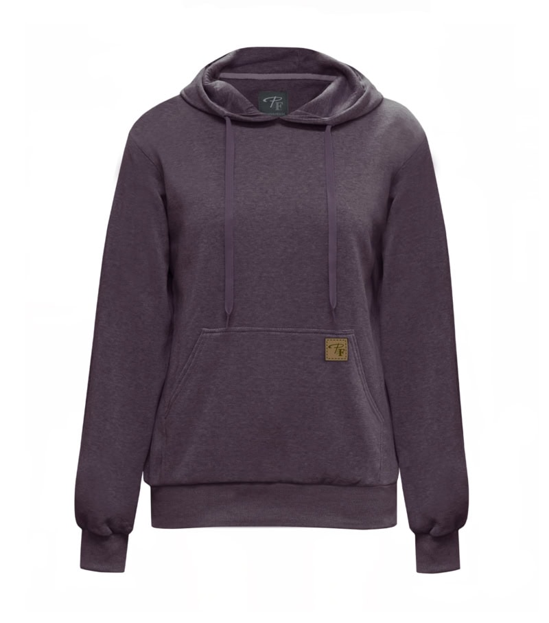 chandail-coton-ouaté-a-capuchon-couleur-prune-hoodie-sweatshirt-purple-color-PF466-18-vue-face-font-view