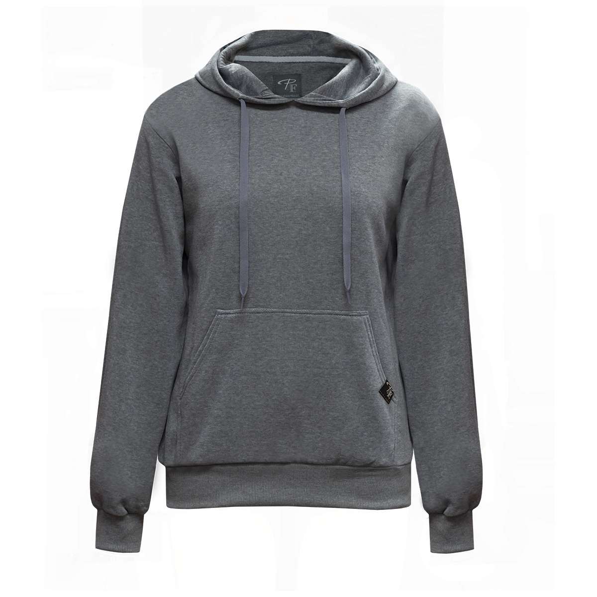 chandail-coton-ouaté-a-capuchon-couleur-gris-hoodie-sweatshirt-grey-color-PF466-19-vue-face-front-view