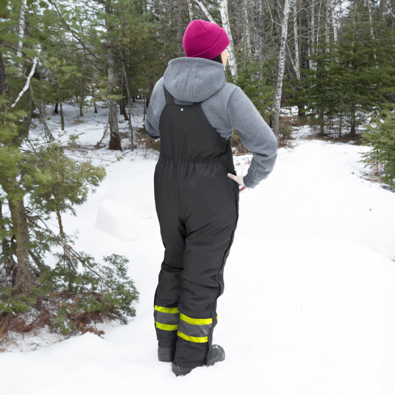 Pantalon haute visibilité de couleur noir avec bande réfléchissante de 4 pouces. Modèle PF9001-