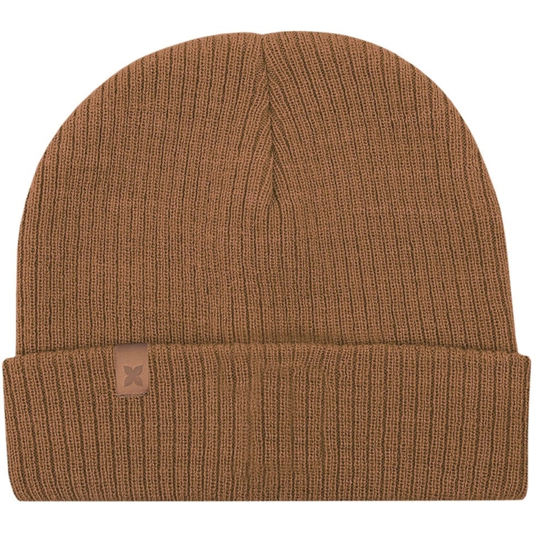 Tuque repliable – PF509 Camel vue Arrière