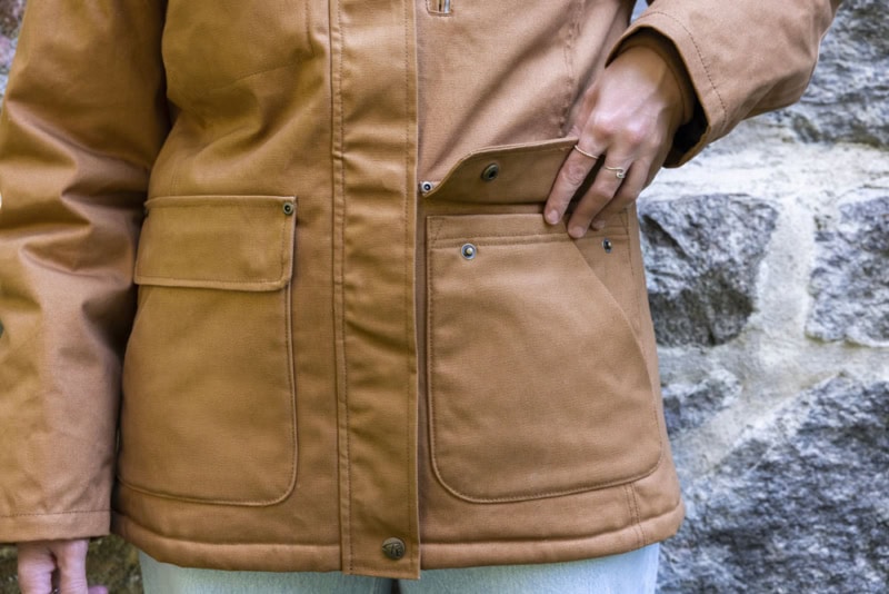 Manteau de travail isolé et imperméable - Couleur Camel PF4001 - Poche exterieur